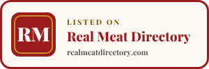 Listed on Real Meat Directory badge, light version